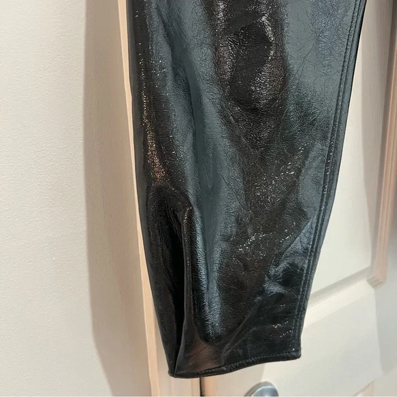 Tibi Faux Patent Leather Sculpted Pant